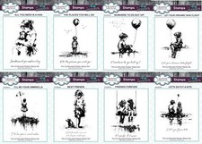 ANDY SKINNER CREATIVE EXPRESSIONS CLING STAMPS 8 PRECIOUS SENTIMENTAL DESIGNS