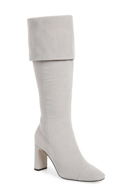 light grey knee high boots