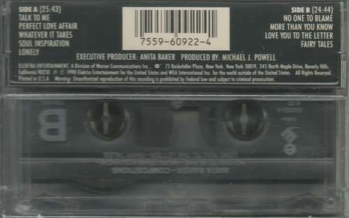 Kompositionen * von Anita Baker (Kassette, 1990, Elektra) - Bild 2 von 2