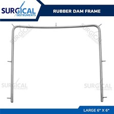 Rubber Dam Frame Large 6" x 6" Dental Instruments Stainless Steel German Grade