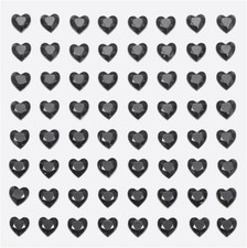 256 Pcs Heart Rhinestone 6Mm Self Adhesive Gems Stickers Jewelry Stickers for Va