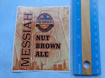 BEER Sticker ~ SHMALTZ Brewing Co He'Brew Messiah Nut Brown Ale ~ NEW YORK
