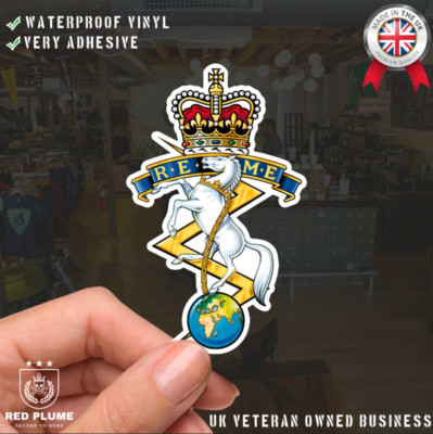 Royal Electrical Mechanical Engineers (REME) Cap Badge Waterproof Vinyl Stickers