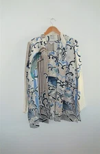 2 PC SZ L CITRON TANK & JACKET 100% SILK ASIAN ART TO WEAR