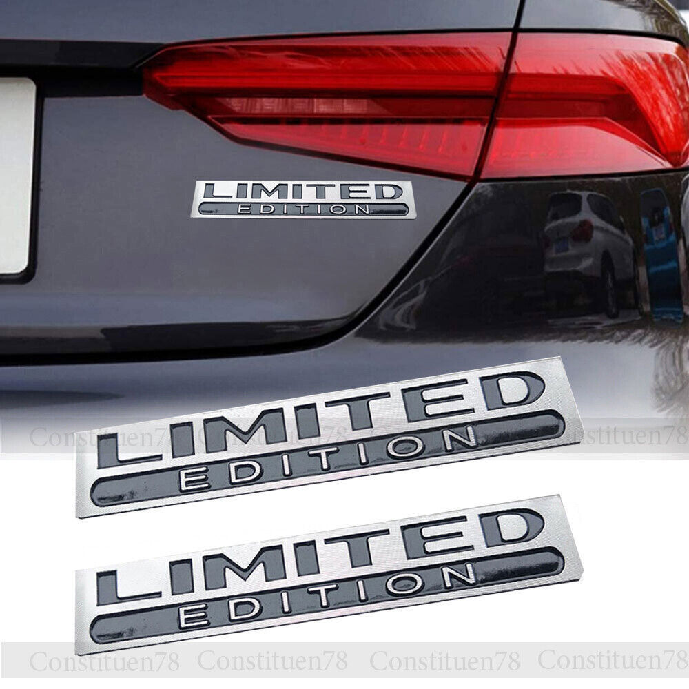 2X 3D LIMITED EDITION Logo Sticker Car Body Emblem Trunk Badge Decal Accessories