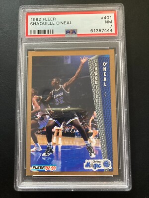 1992-93 Fleer 401 Shaquille O'Neal RC Rookie gegradet PSA 7 Near Mint