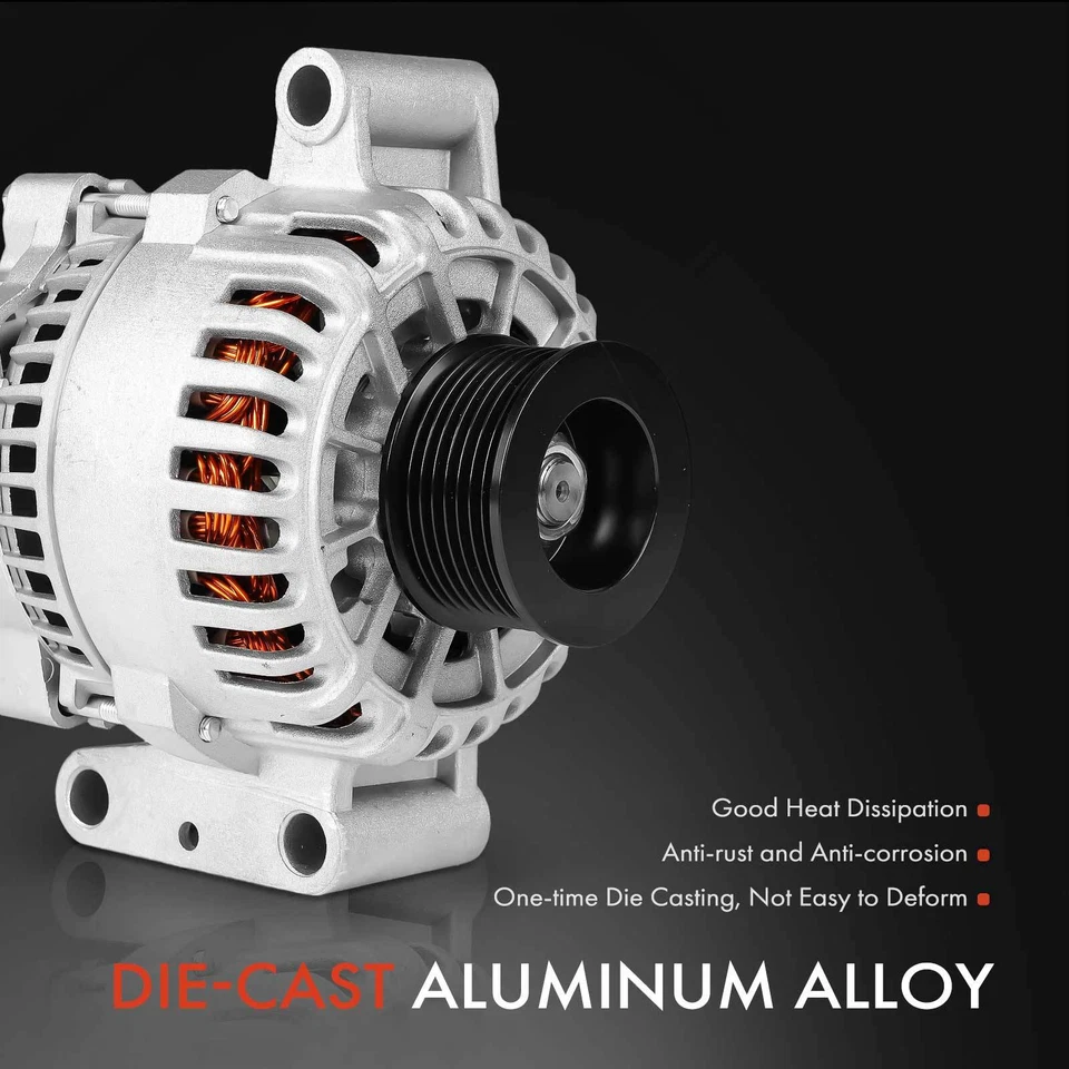 Alternador para Ford E-350 Club Wagon E-350 E-450 E-550 Super Duty 7,3 L 12 V 110 A Foto 4 de 4