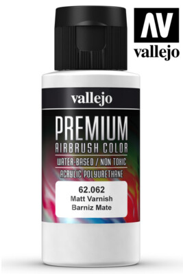 Vallejo Premium Airbrush Acrylic Acryl Airbrush 62062 Matt Varnish 60ml