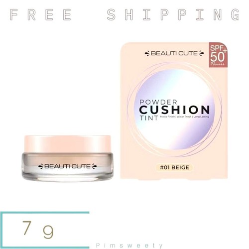 7 g Beauti Cute Powder Cushion Tint by Rojukiss SPF 50+ PA++++ #01 Beige Facial