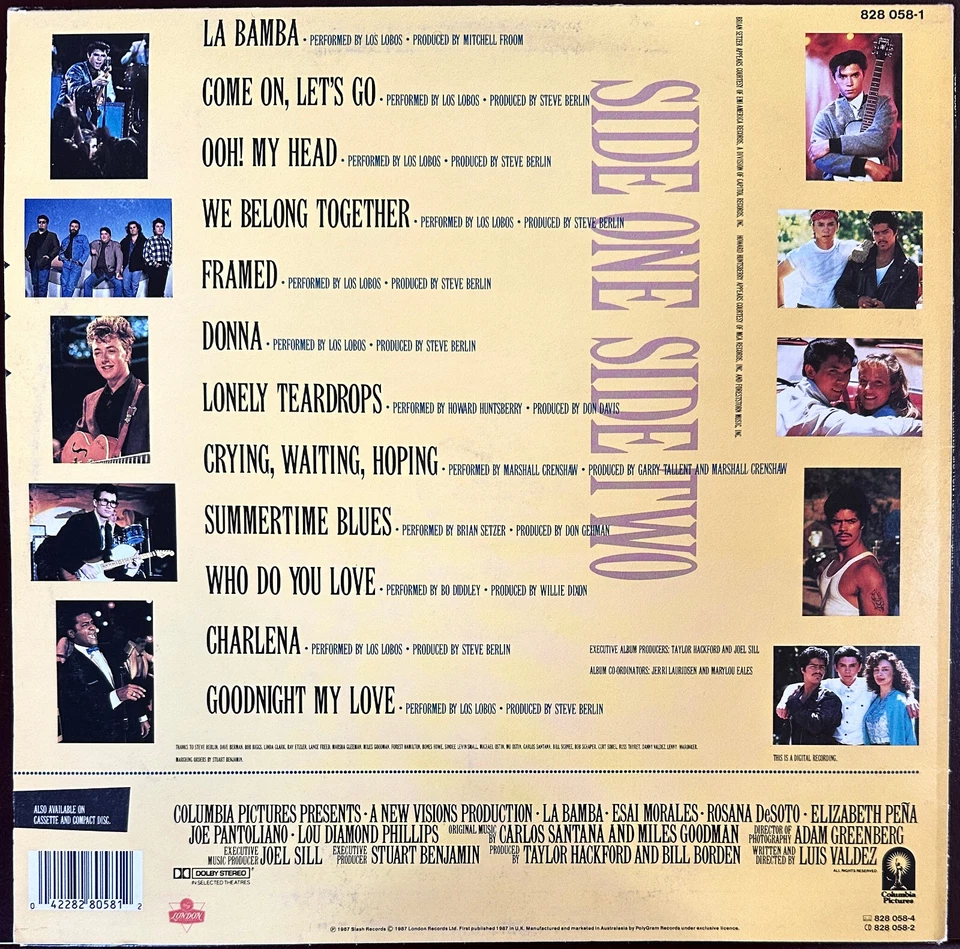 La Bamba - Original motion picture soundtrack (Los Lobos) - 1987 vinyl LP - EC - Image 2 of 4