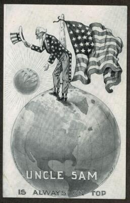 Uncle Sam Is Always on Top Bernhardt Wall North Pole Ser. Postcard 1918