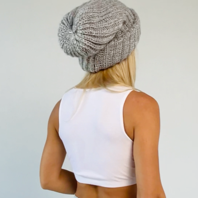 Cambridge Select Thick Slouchy Knit Oversized Beanie Hat - Light Grey Unisex Winter Cap