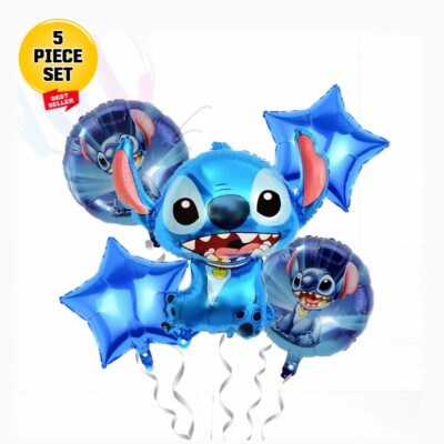 Lilo And Stitch Balloons Foil Set of 5 Kids Birthday Party