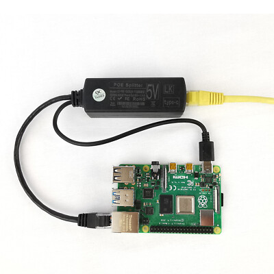 DSLRKIT Raspberry Pi 4 4B Splitter PoE Attivo USB TIPO C 5V