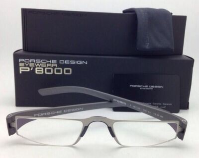 New Reader! PORSCHE DESIGN Eyeglasses P'8801 F 48-20 +2.50 Silver