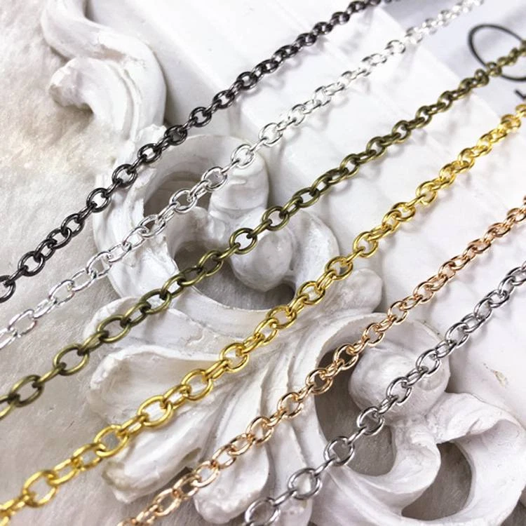 5 Meters Gold/Silver/Brown/Platinum Iron Metal Chains Necklace Jewelry Making - Image 3 of 4