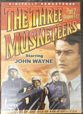 The Three Musketeers Part 2 Chapters 7-12 DVD John Wayne New, Sealed Thin Case