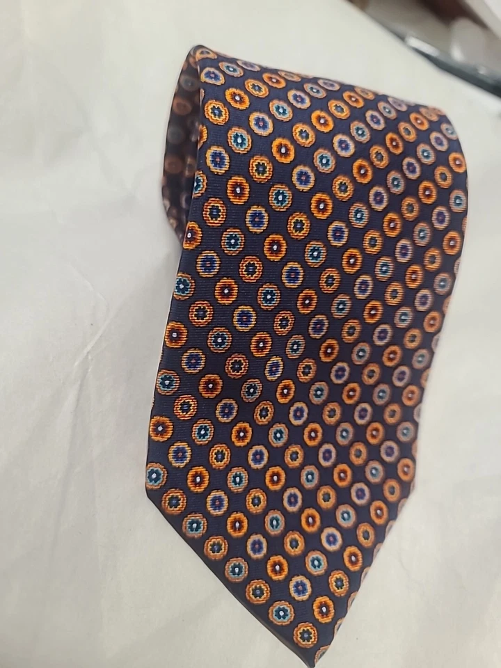 MAUS & HOFFMAN [ MULTI-COLOR ] men's tie 100% Silk Made in Italy - Image 2 of 4