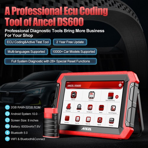 Escáner OBD2 para automóvil ANCEL DS600 todos los sistemas diagnóstico bidireccional codificación ECU TPMS - Imagen 2 de 11