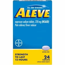 Aleve Pain Relief & Fever Reducer Naproxen Sodium Caplets - 24 Count 