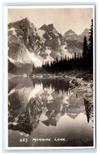 Postcard Moriane Lake, Alberta, Canada # 257 RPPC D3