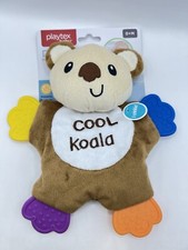 Playtex Baby Doll Teether, Koala Plush Toy W/4 Textured Paws, Brown, Brand NEW