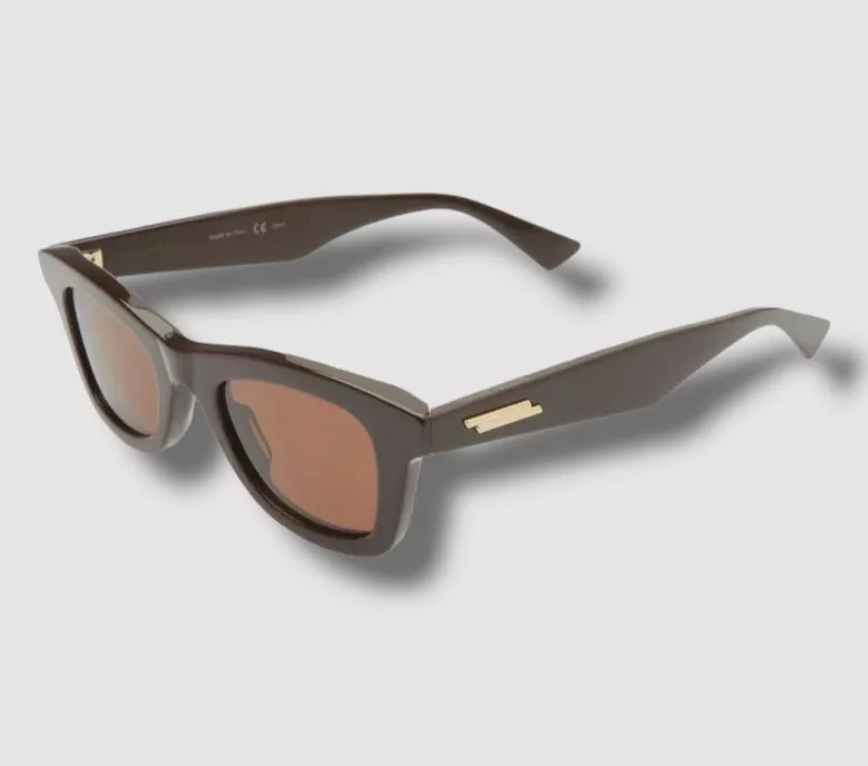 $400 Bottega Veneta BV1147S 003 Unisex Brown Square Sunglasses