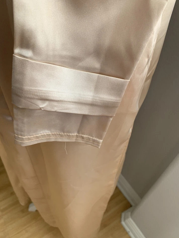 Boohoo Longline Open Cardigan Beige Gold Size 6 /S Long Sleeve Occasion Women - Image 4 of 4