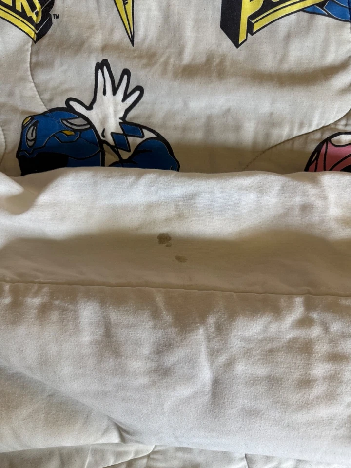 Vtg 6 Piece Set 1994 Mighty Morphin Power Rangers Twin Size Comforter 86x62 MORE - Image 3 of 4