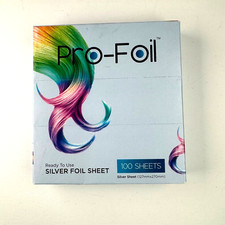 Pro-Foil 100 Sheet Silver Foil Sheets Ready to Use Hair Coloring Bleaching