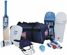 Left Handed CW Academy Cricket Set + Full Sports Gear + Big Wheel Kit