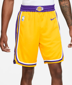 nike nba los angeles lakers swingman shorts
