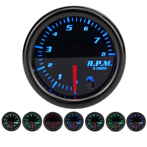 2 inch 52mm Electrical Tachometer Gauge for 0-8(x1000) RPM 7 Color LED Display - Picture 8 of 8