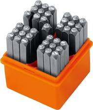 37PC Number and Letter Stamp Set 1/8" 3mm Punch for Metal Wood Leather Plastic