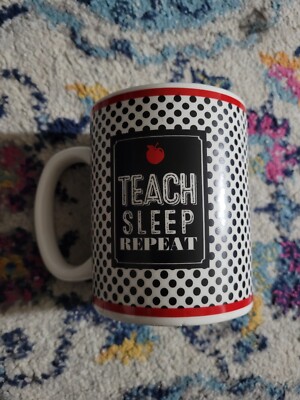 Teach Sleep Repeat Funny Teacher Professor Gift Coffee Mug Teacher Mugs LARGE