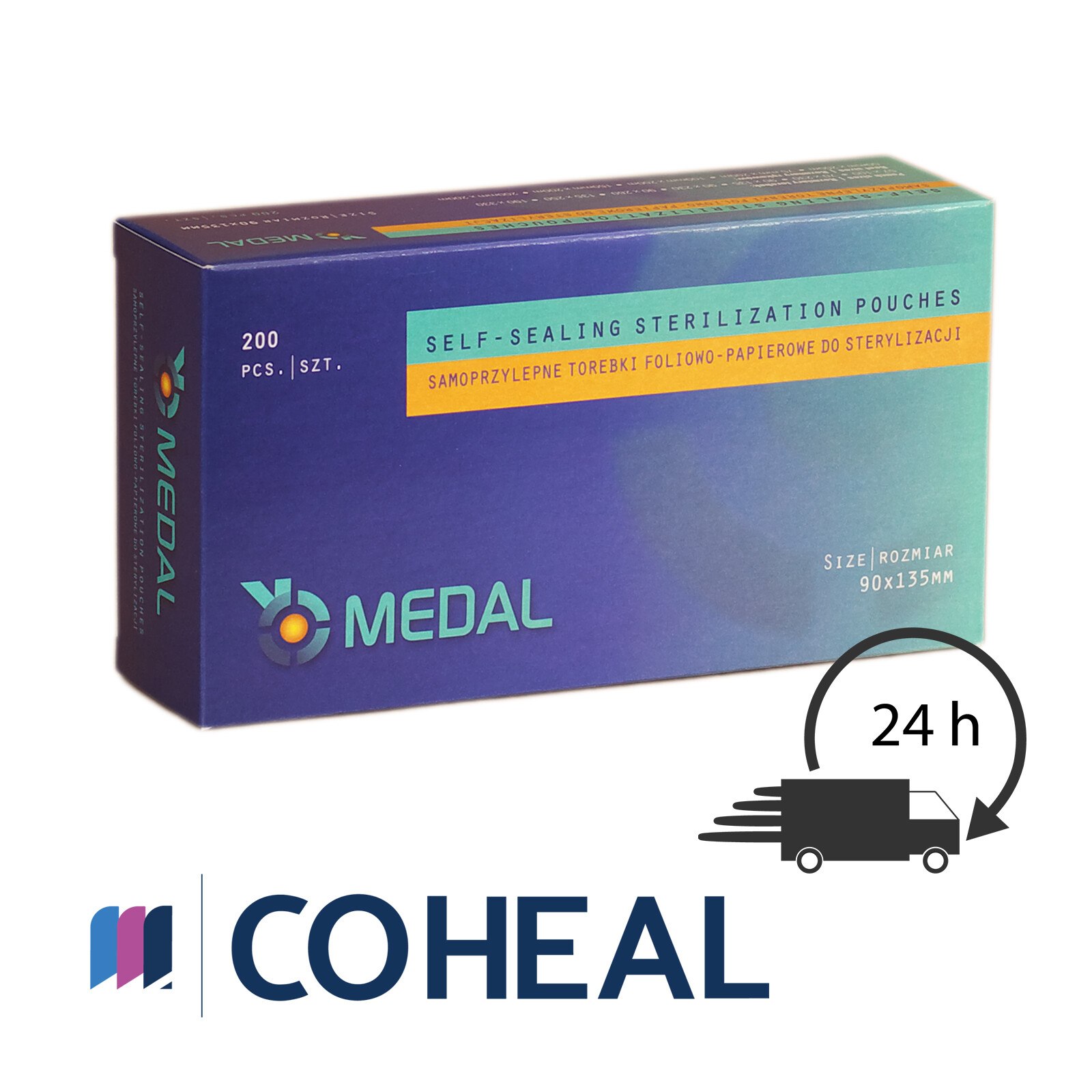 STERILIZATION SELF SEAL TATTOO AUTOCLAVE POUCHES 200 PCS 90 mm X 135 mm