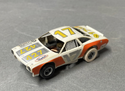 AFX Chevelle Stock Car #17 White/Orange/Yellow/Silver HO Slot Car