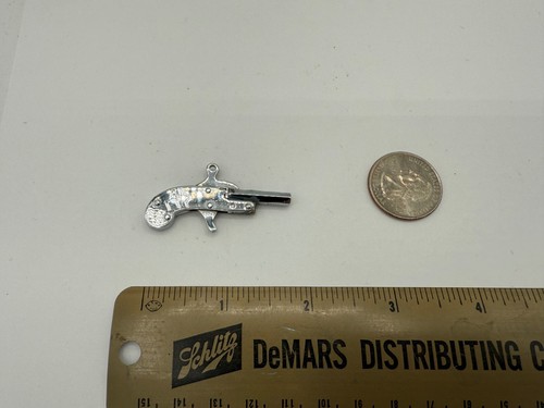 Vintage Miniature Toy Cap Gun Keychain 2MM Pinfire - Japan