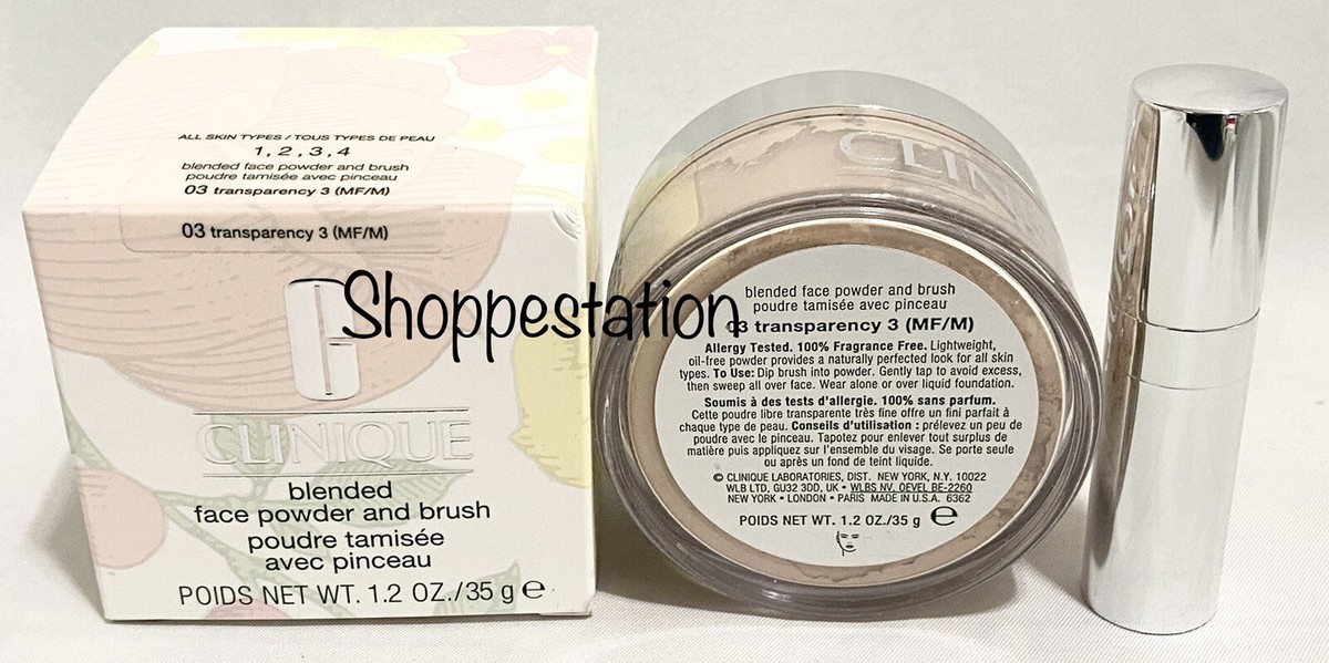 Clinique Blended Face Powder & Brush Shade 03 Transparency 3 Full