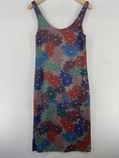 SPLENDID X MARGHERITA MISSONI Dress M Brillare Daisy Metallic Midi Sheath Gray