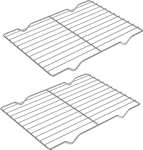 2 Pack Cooling Rack for Baking, 8" x 11" Stainless Steel Grill 11"x8", Silver