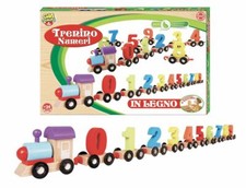 Trenino Numeri In Legno Giocattolo Gioco Bambini sar