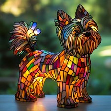 Tiffany Style Buntted Yorkshire Terrier Night...