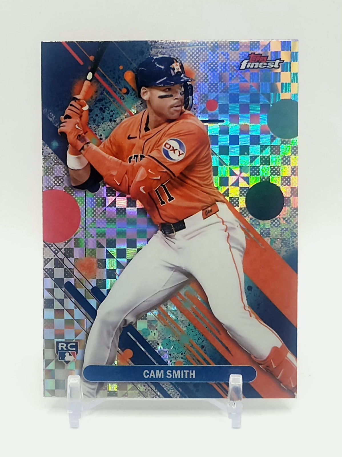2025 Topps Finest - Common Cam Smith #54 Checkerboard Refractor RC Astros