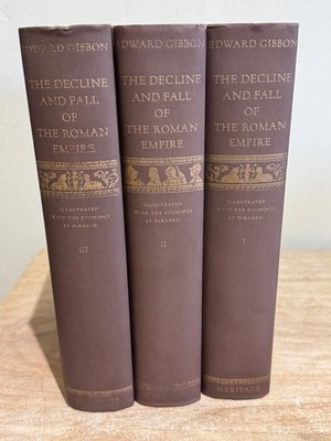 Decline and Fall of the Roman Empire 1946 Heritage Press 3 Volume