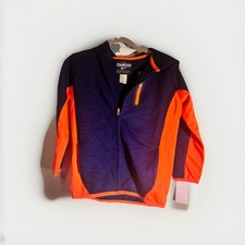 OshKosh B  gosh Boys Hoodie Jacket 5T Navy Orange Zip Up NWT Toddler