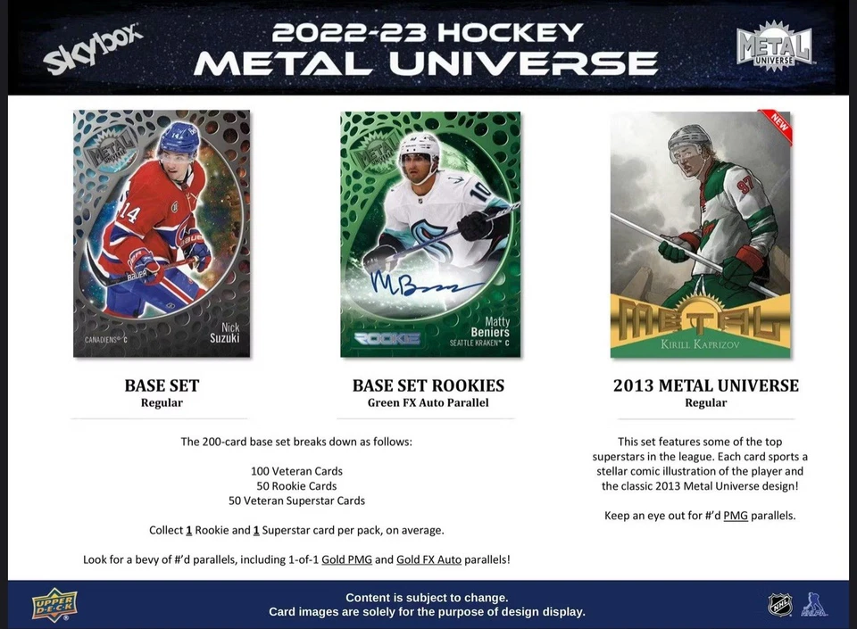2022-23 Upper Deck Skybox Metal Universe Hockey Hobby Box - Image 3 of 4