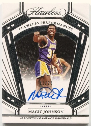 23-24 Panini Flawless Magic Johnson Autograph Performances Auto #/25