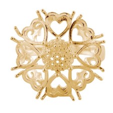 Semi Mount Faceted 7MM 925 Sterling Silver Ring for Women/Girls