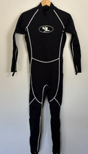 Sea Elite 3mm Men's Neoprene Full Length Wetsuit-Black/White-Men's Large-Surf